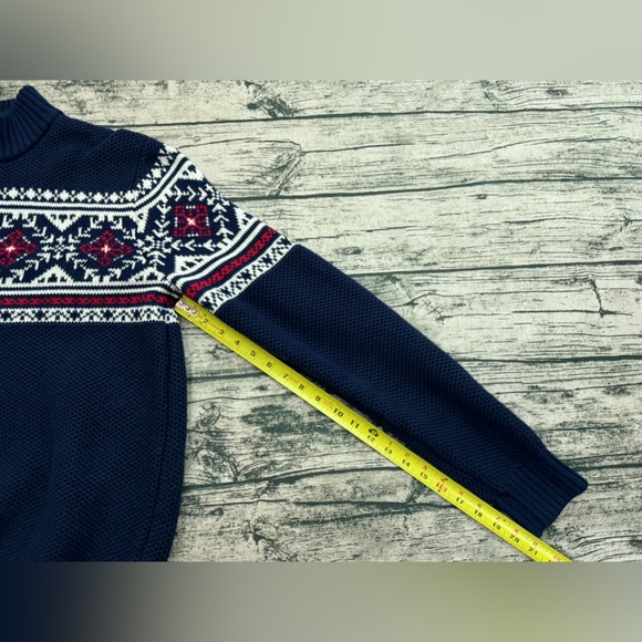 IZOD 1/4 Zip Pullover Knit Mock Neck Sweater, Winter Holiday, Men's Size Large - Picture 7 of 11